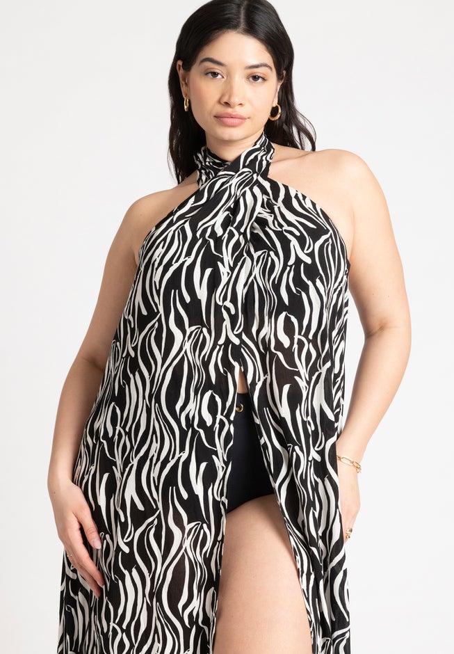 Cross Neck Cover Up Tunic image number null