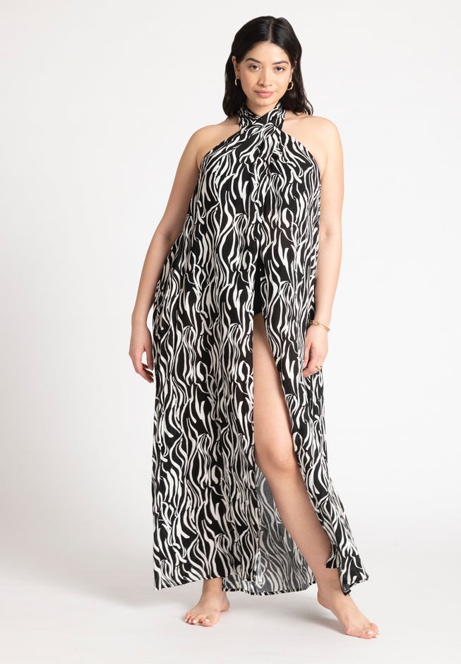 Cross Neck Cover Up Tunic image number null