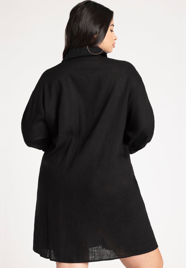Tie Front Dolman Cover Up Tunic image number null
