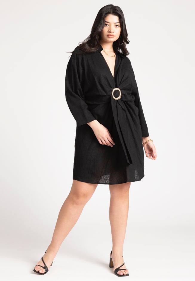 Tie Front Dolman Cover Up Tunic image number null