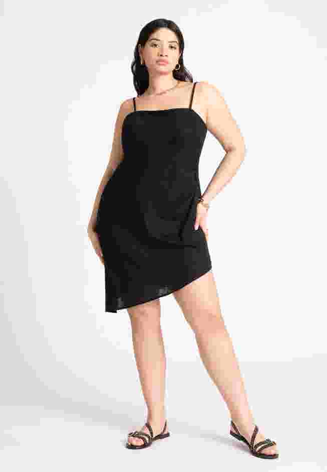 Cowl Back Cover Up Mini Dress image number 0