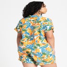 Printed Short Sleeve Button Up image number null