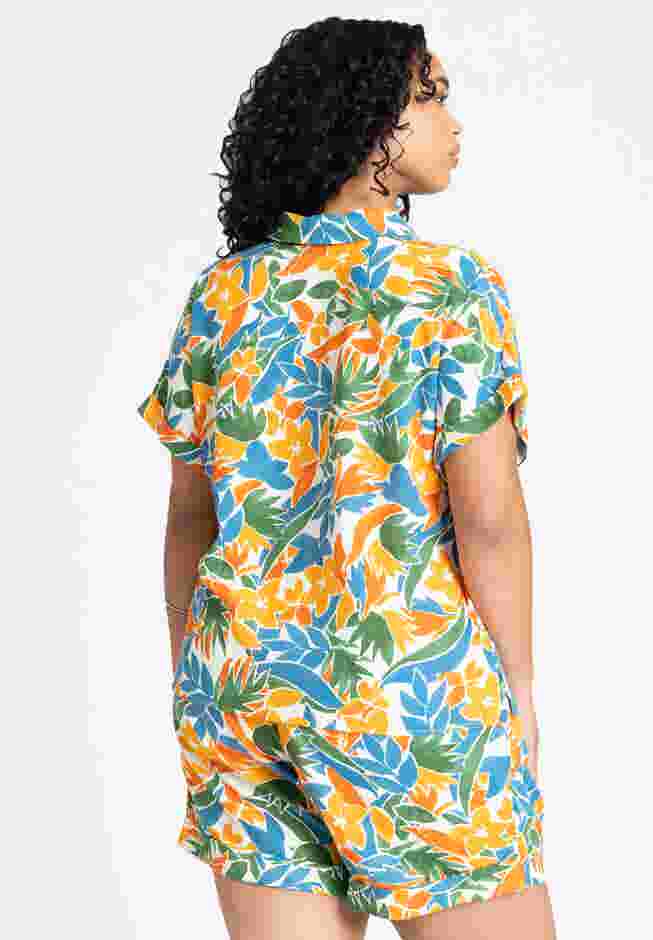 Printed Short Sleeve Button Up image number 1