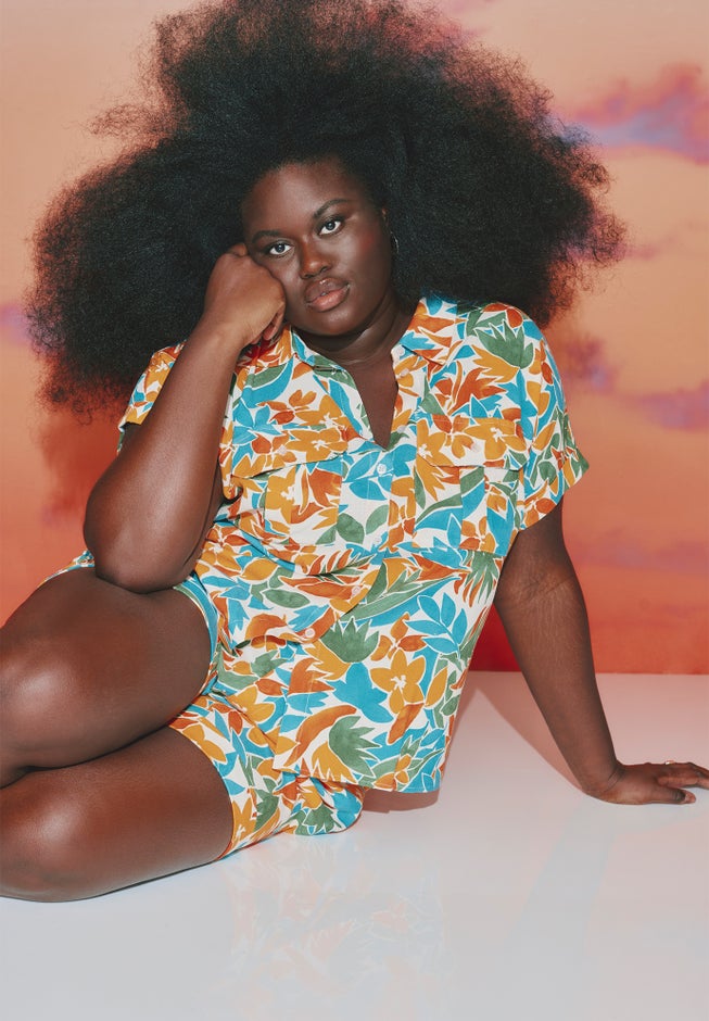 Printed Short Sleeve Button Up image number 0