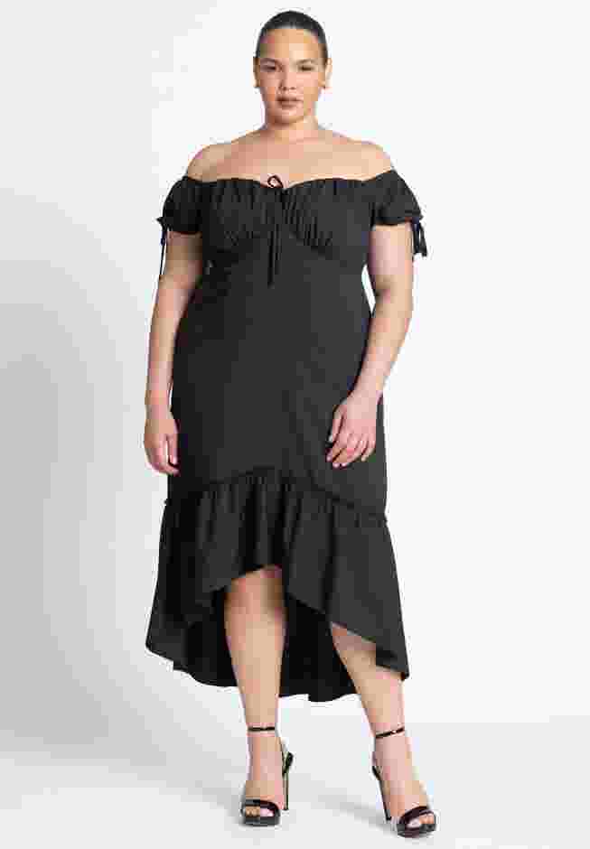 Off The Shoulder Shirred Dress image number 1