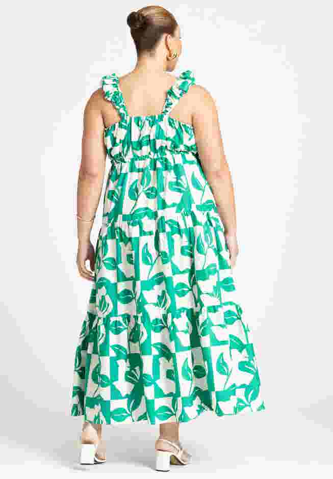 Tiered Button Up Flare Dress image number 2