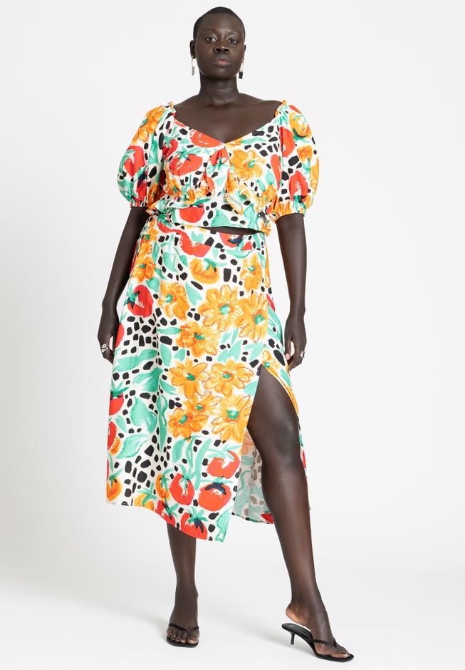 Printed Wrap Skirt image number 1