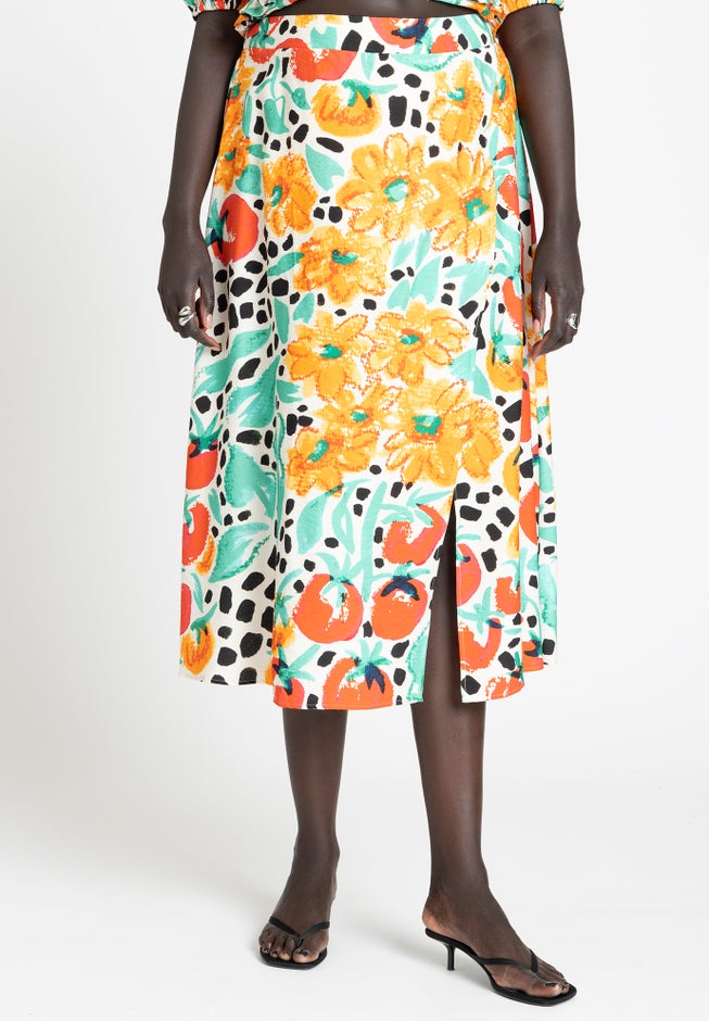 Printed Wrap Skirt image number 2