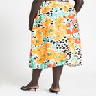 Printed Wrap Skirt image number null