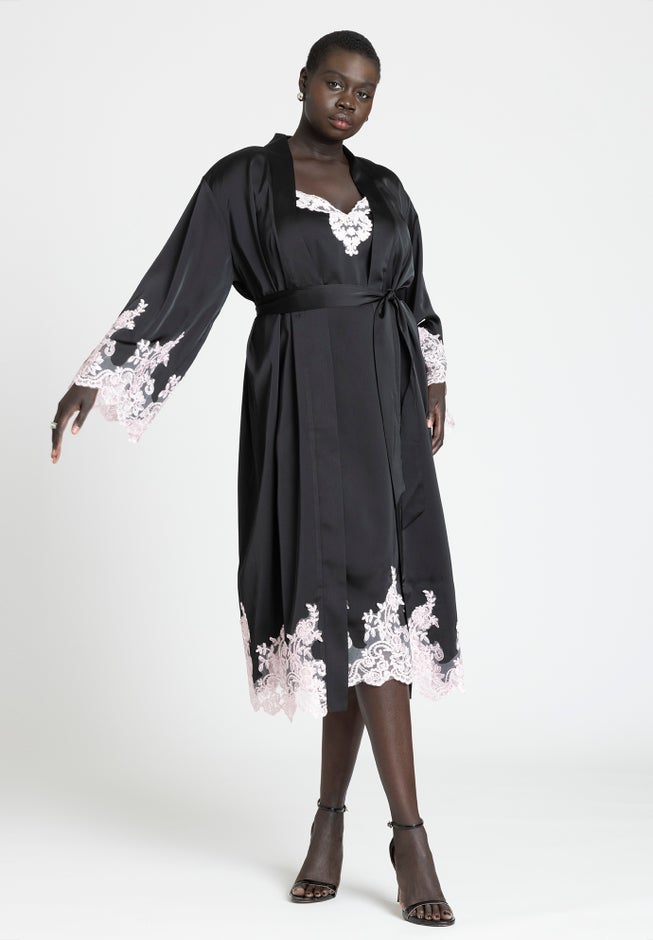 Lace Inset Slip Dress image number null