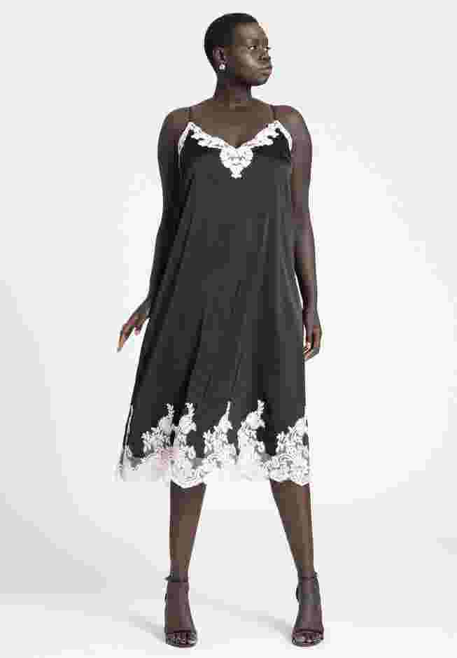 Lace Inset Slip Dress image number 0