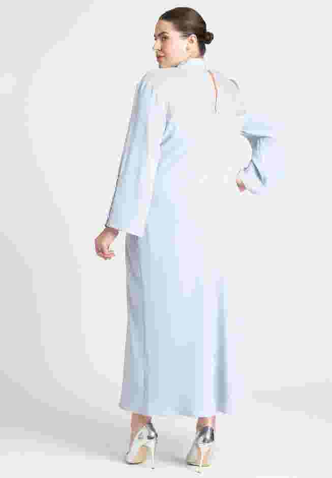 Sheer Neckline Long Sleeve Dress image number 1