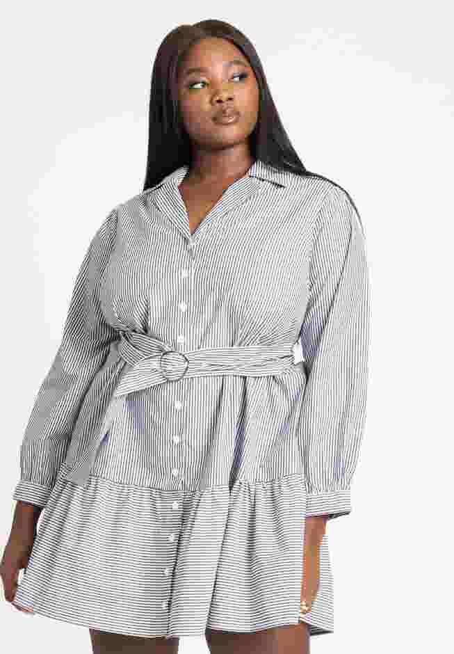  Mini Shirt Dress With Belt image number 3