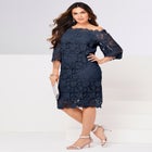 Off The Shoulder Lace Dress image number null