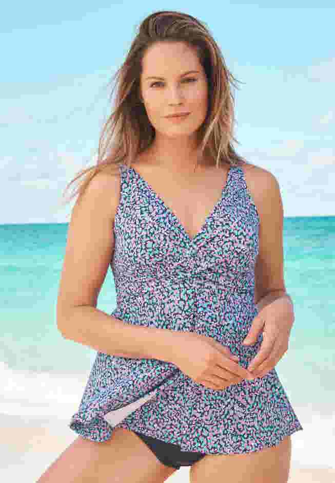 V-Neck Twist Tankini Top image number 0