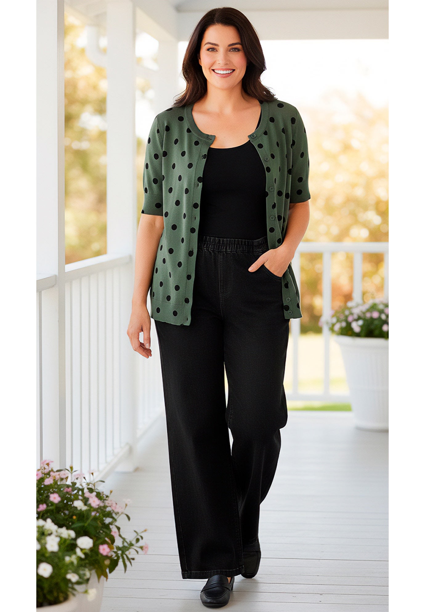 Perfect Elbow-Length Sleeve Cardigan Sweater image number 3