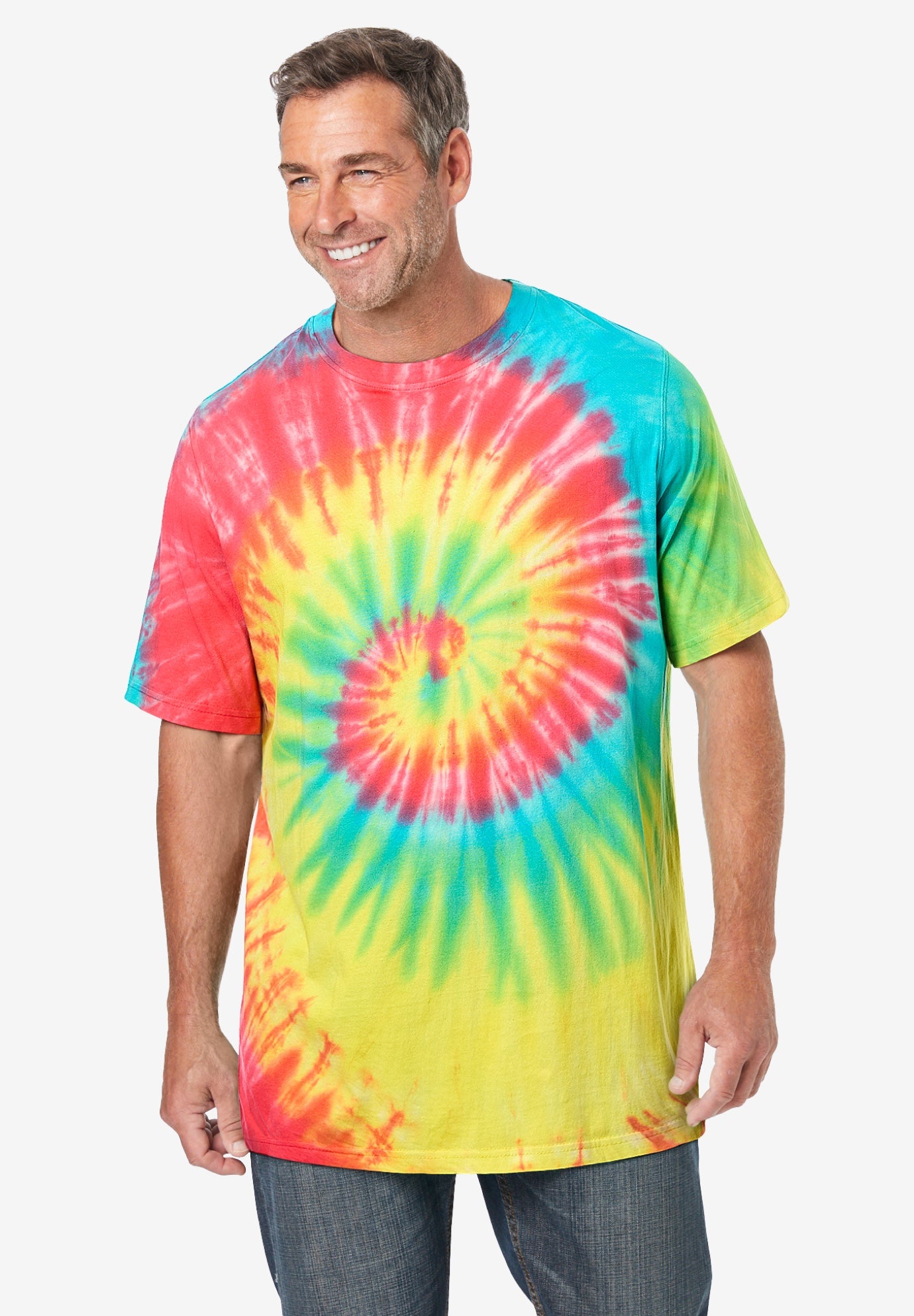 Lightweight Tie-Dye Crewneck Tee image number 0