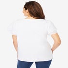 Eyelet Ruffle Tee image number null