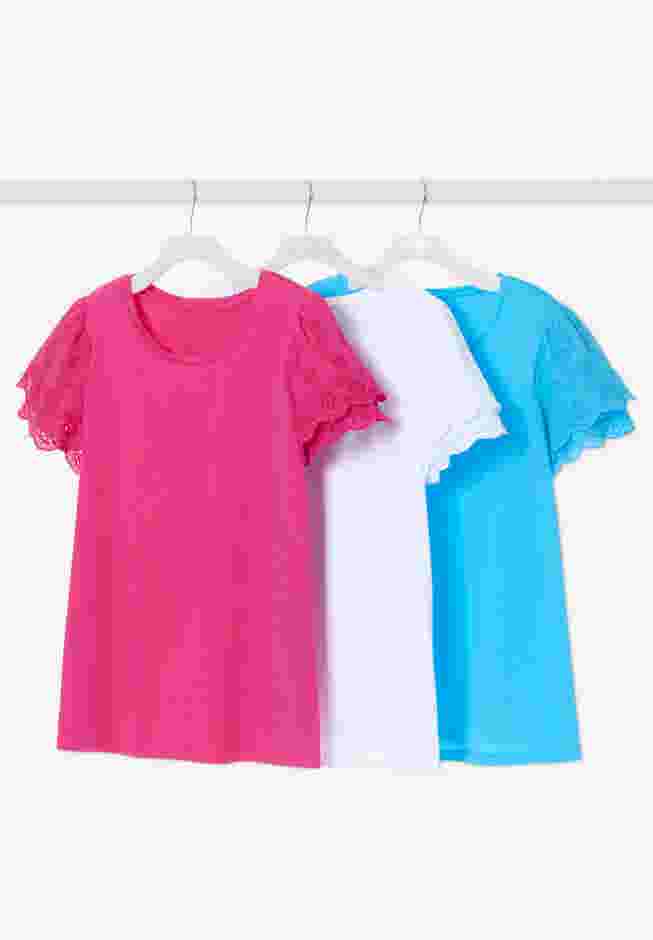 Eyelet Ruffle Tee image number 4