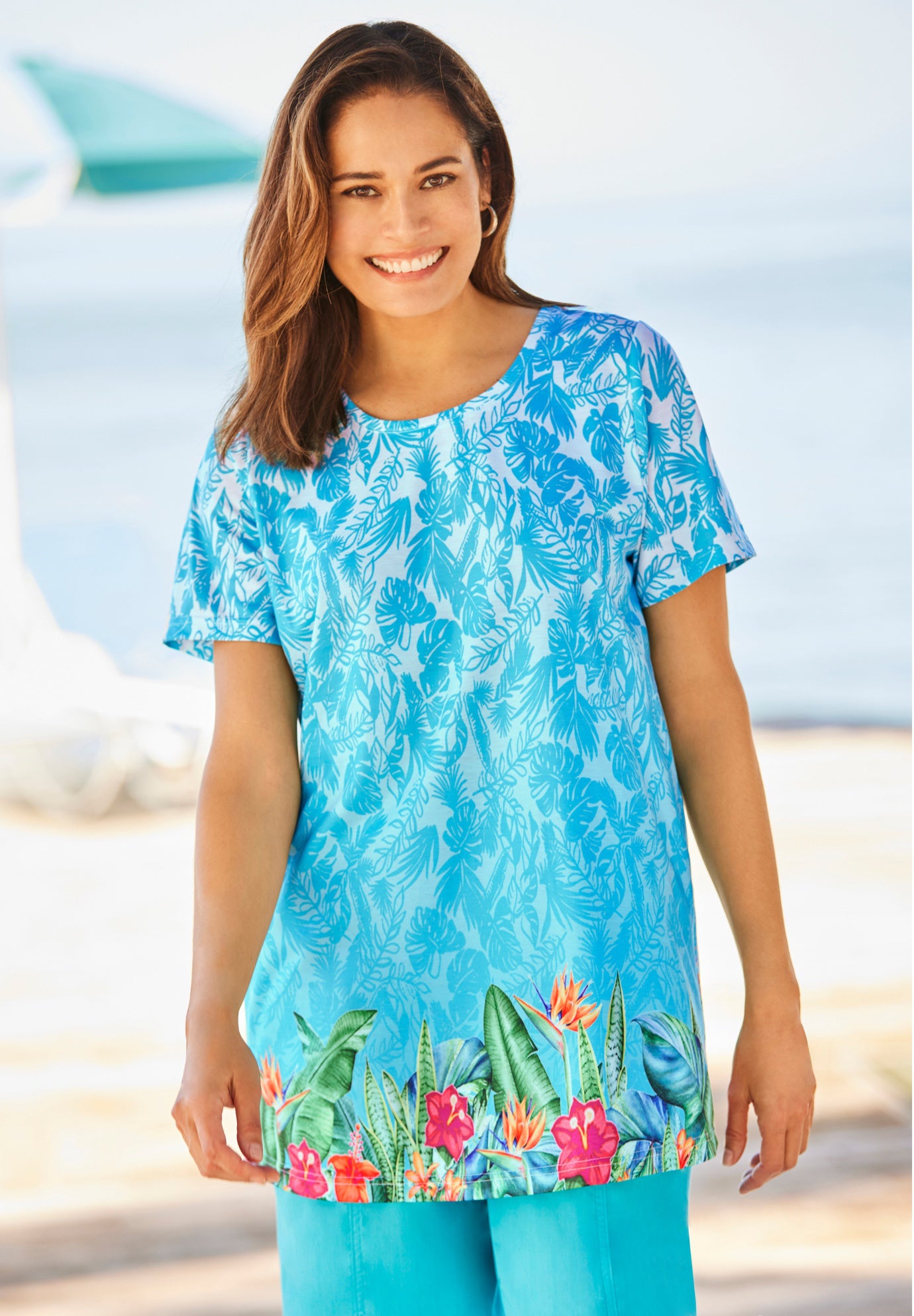 Short Sleeve Watercolor Tunic image number 4