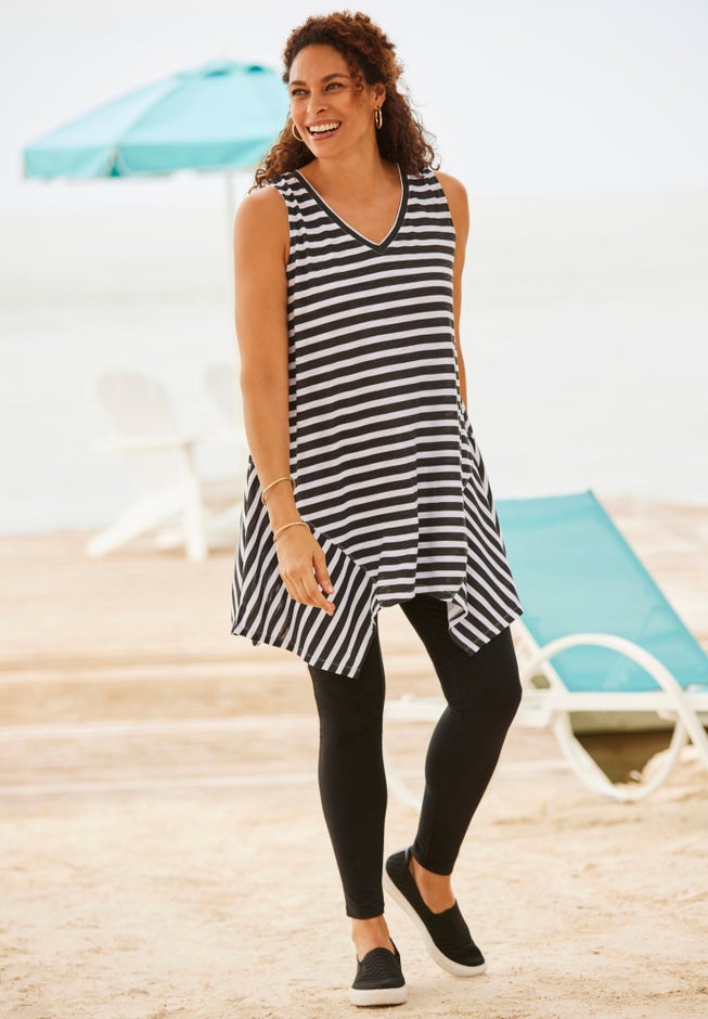 Sleeveless Hanky Hem Tunic image number null