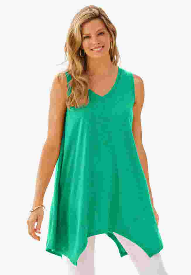 Sleeveless Hanky Hem Tunic image number 0