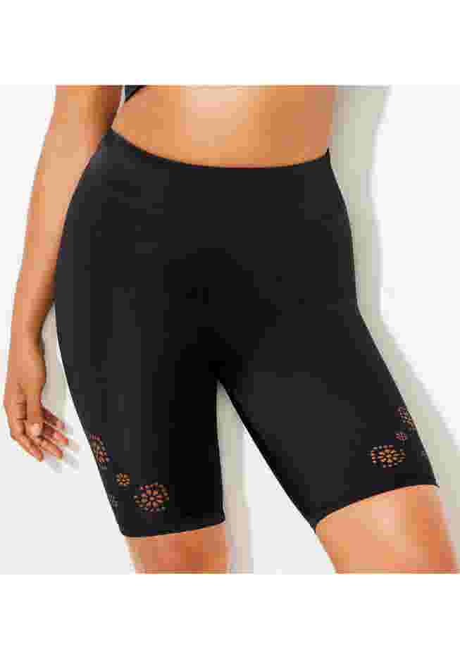 8" Laser Cut High Waist Swim Bike Short image number 0