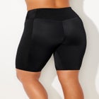 8" Shimmer Color Block High Waist Swim Bike Short image number null