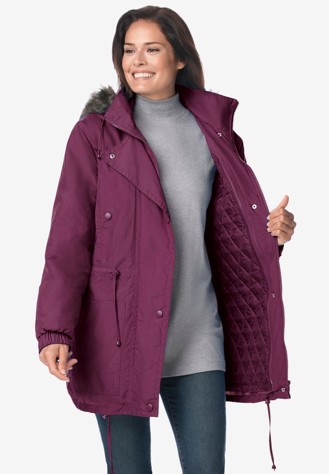 Quilt-Lined Taslon® Anorak image number 2