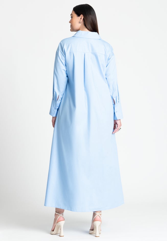 Collared Maxi Shirt Dress image number 1