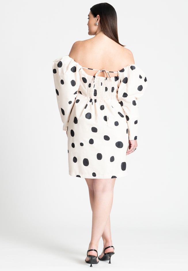 Mutton Sleeve Mini Dress image number null