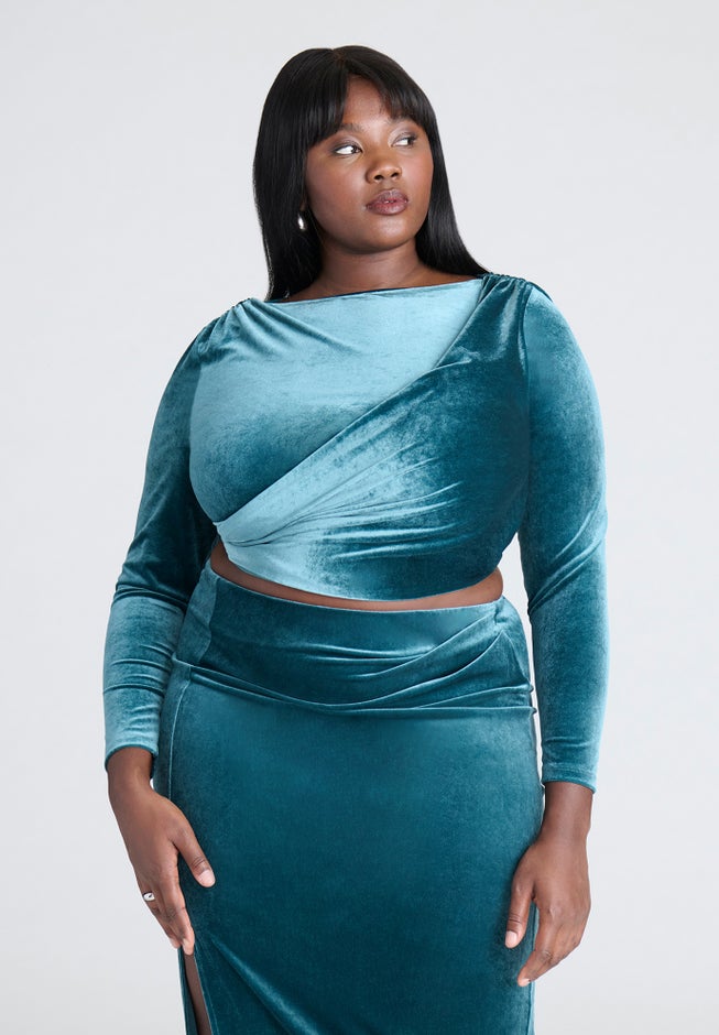 Velvet Long Sleeve Top image number null