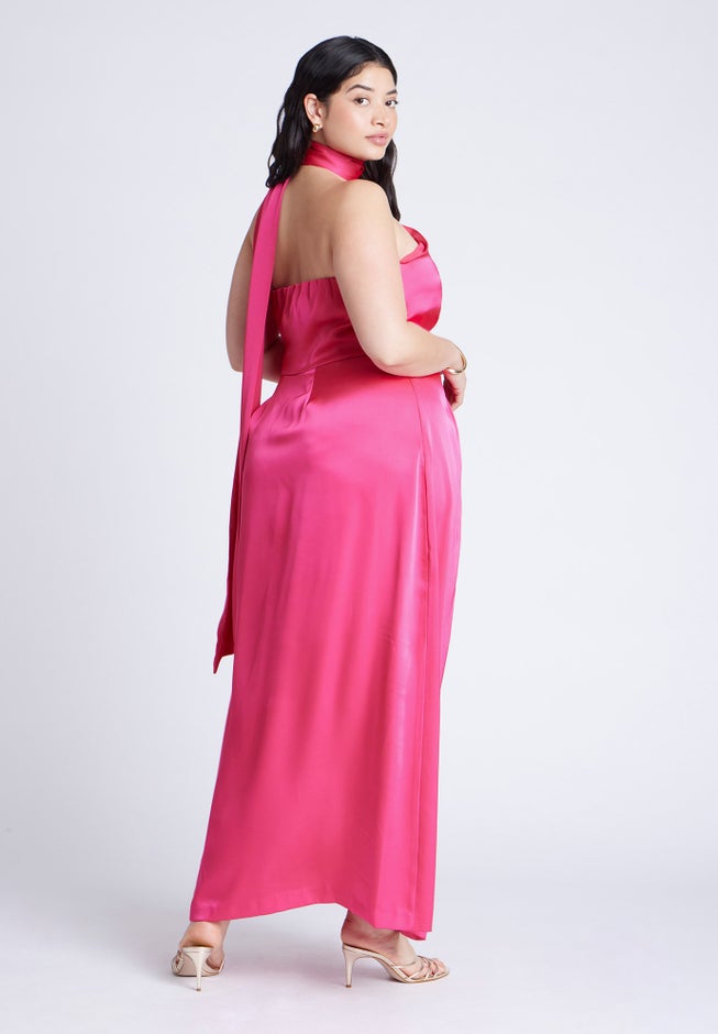 Scarf Neck Maxi Dress image number null