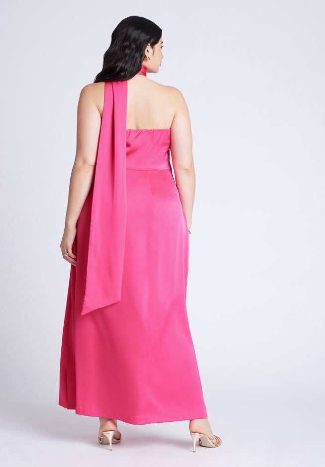 Scarf Neck Maxi Dress image number null