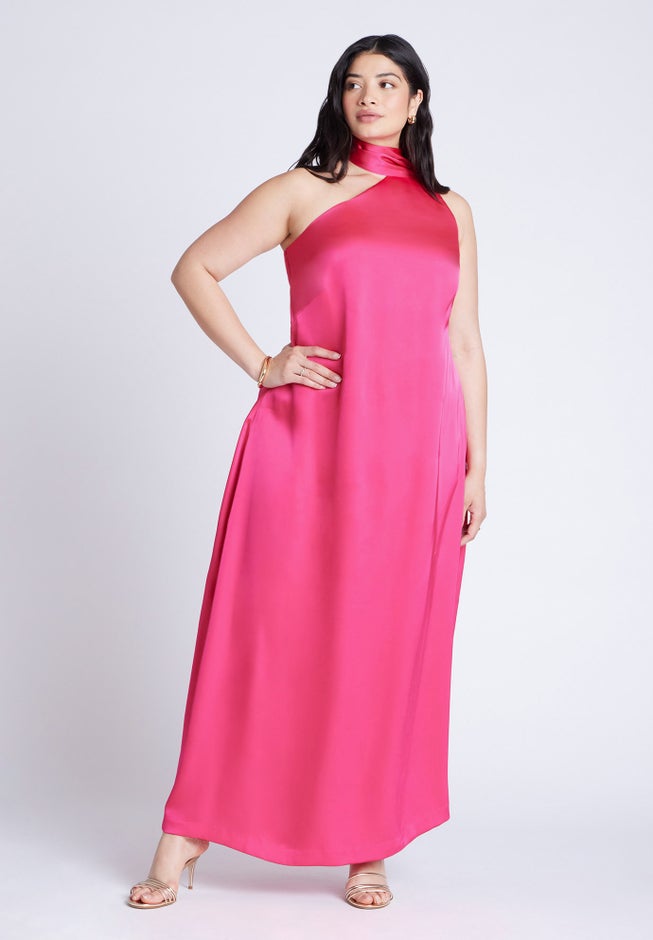 Scarf Neck Maxi Dress image number null