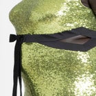 Sleeveless Sequin Column Cutout Dress image number null