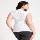 Ruched Overlay Detail Top image number null