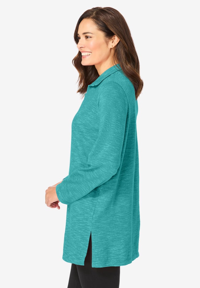 French Terry Quarter-Zip Sweatshirt image number 2