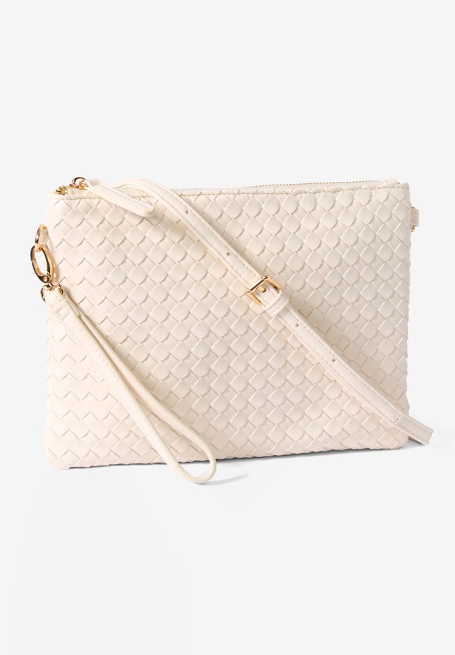 Woven Faux Leather Crossbody Bag image number 2