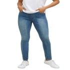 Mid-Rise Stretch Denim Pull-On 4 Pocket Jeggings image number 0