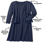 Lettuce Trim Knit Jacket Dress image number 2