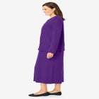 Lettuce Trim Knit Jacket Dress image number null