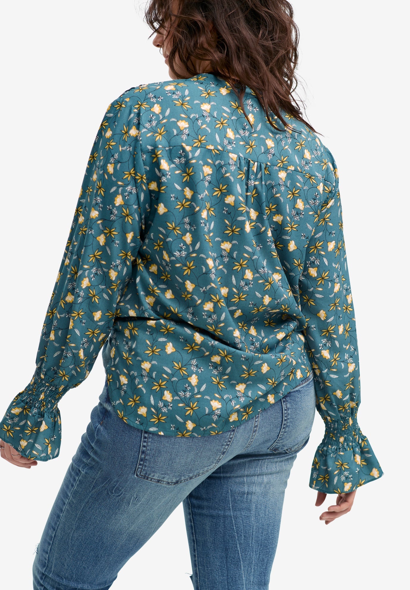 Floral Notch-Neck Blouse image number 1