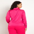 Satin Collared Blouse with Bow image number null