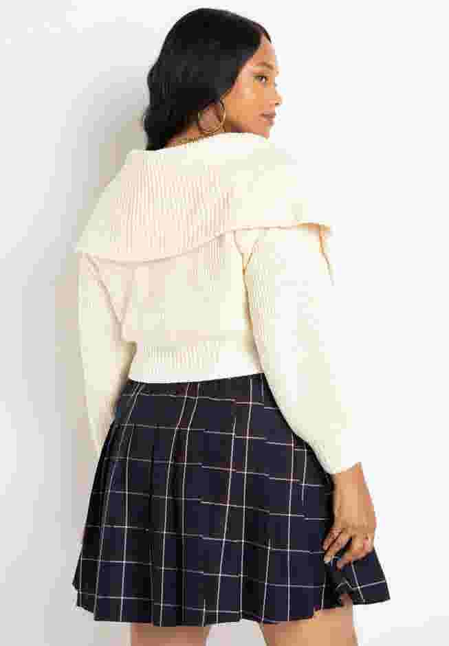 Overlay Zip Up Sweater image number 1
