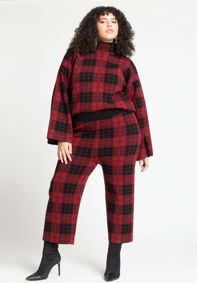 Mock Neck Intarsia Sweater image number 6