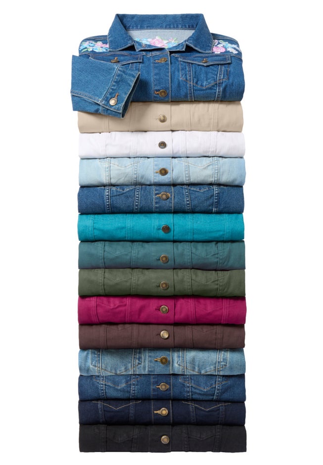 Stretch Denim Jean Jacket image number 2
