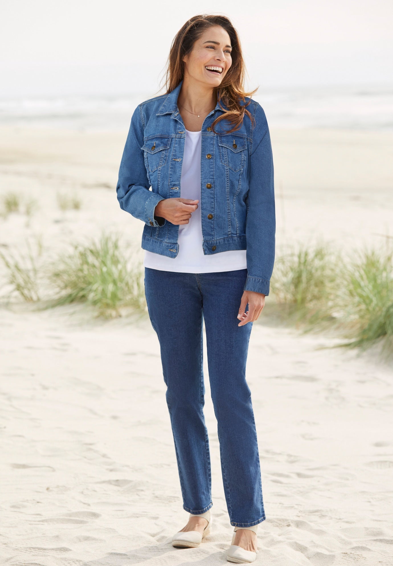 Stretch Denim Jean Jacket image number 8