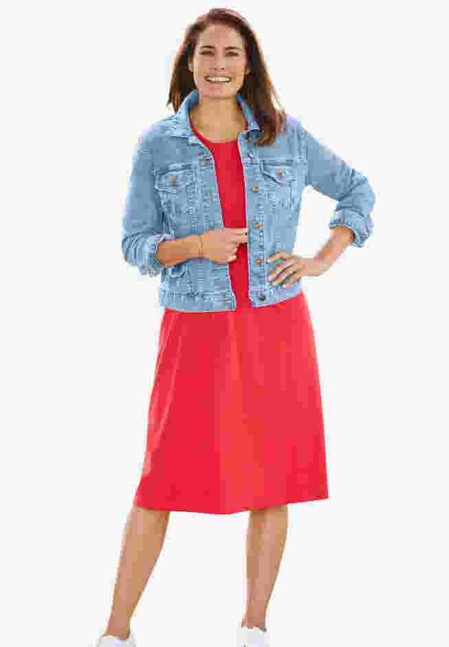 Stretch Denim Jean Jacket image number 6