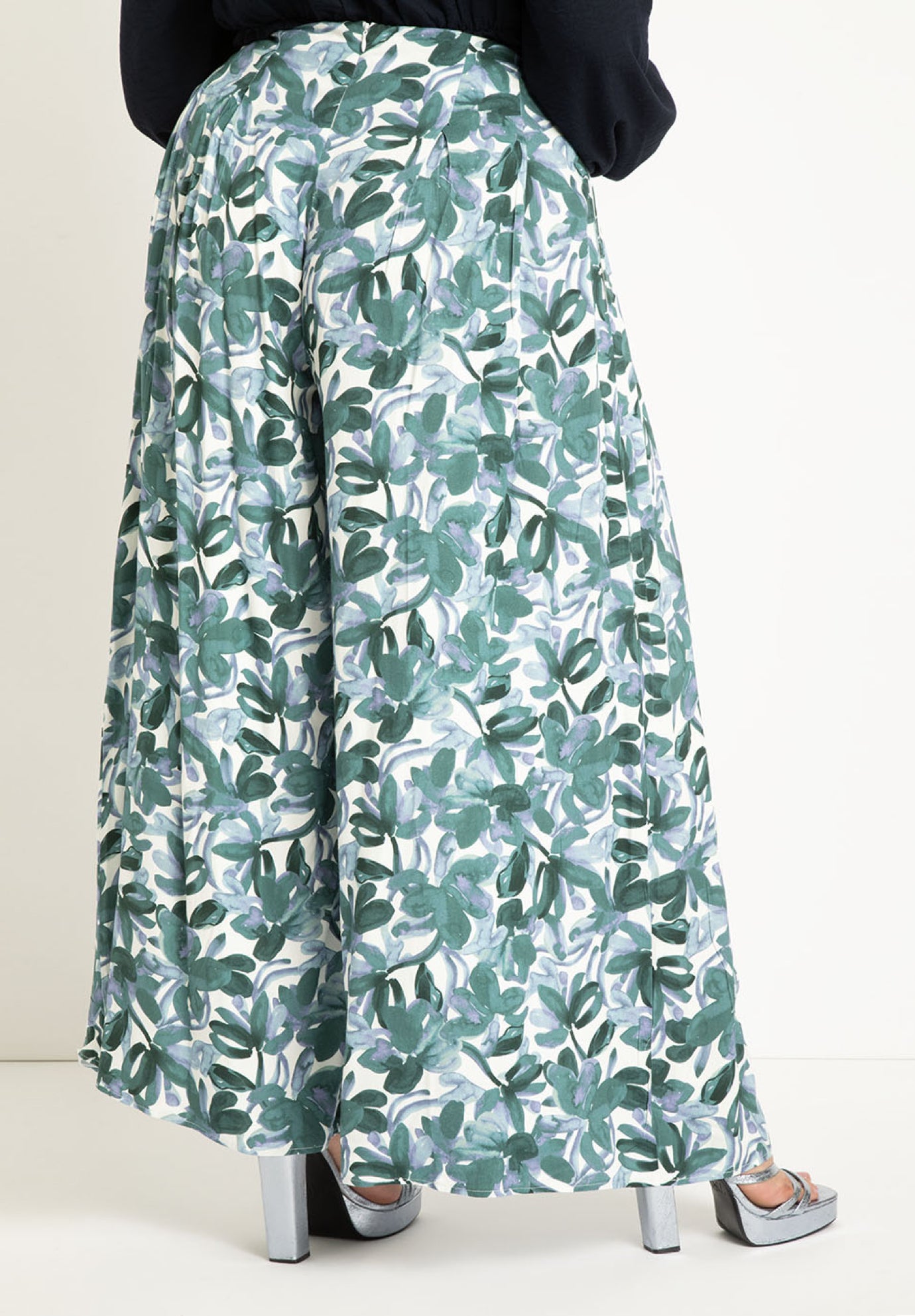 Wide Leg Flared Pants image number 1